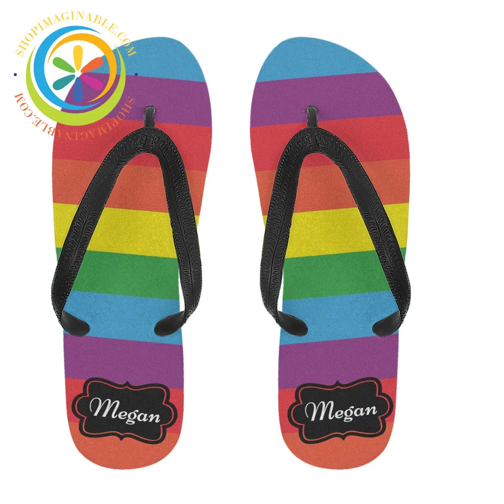 Pride Striped Men's & Ladies Flip-Flops