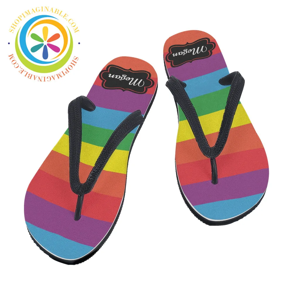 Pride Striped Men's & Ladies Flip-Flops