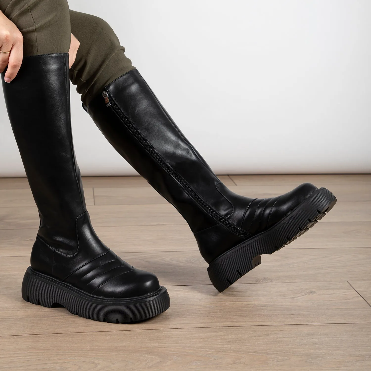 RAID Sylvie Chunky Long Boot in Black