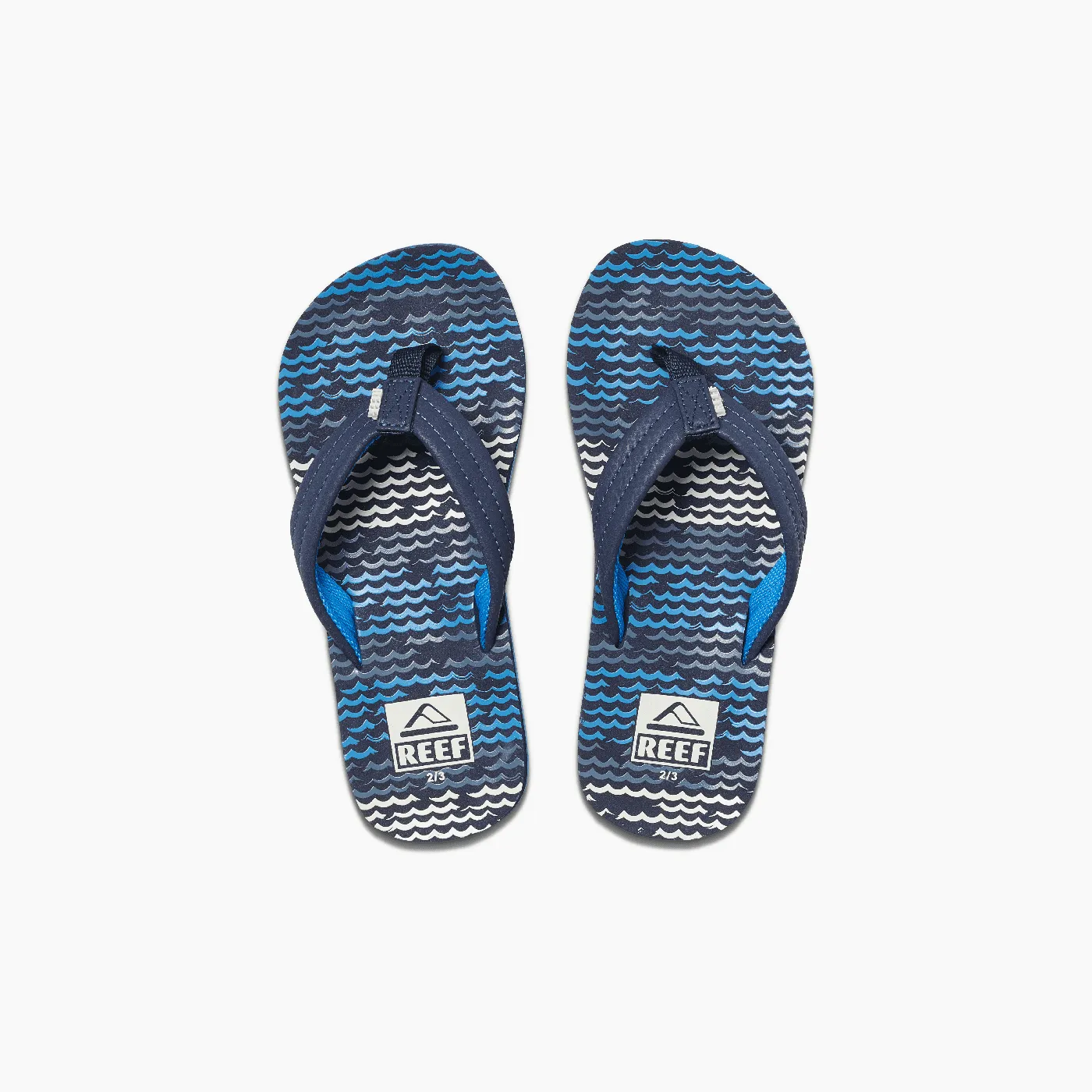 Reef Kids Ahi Flip Flops - Blue Horizon Wave