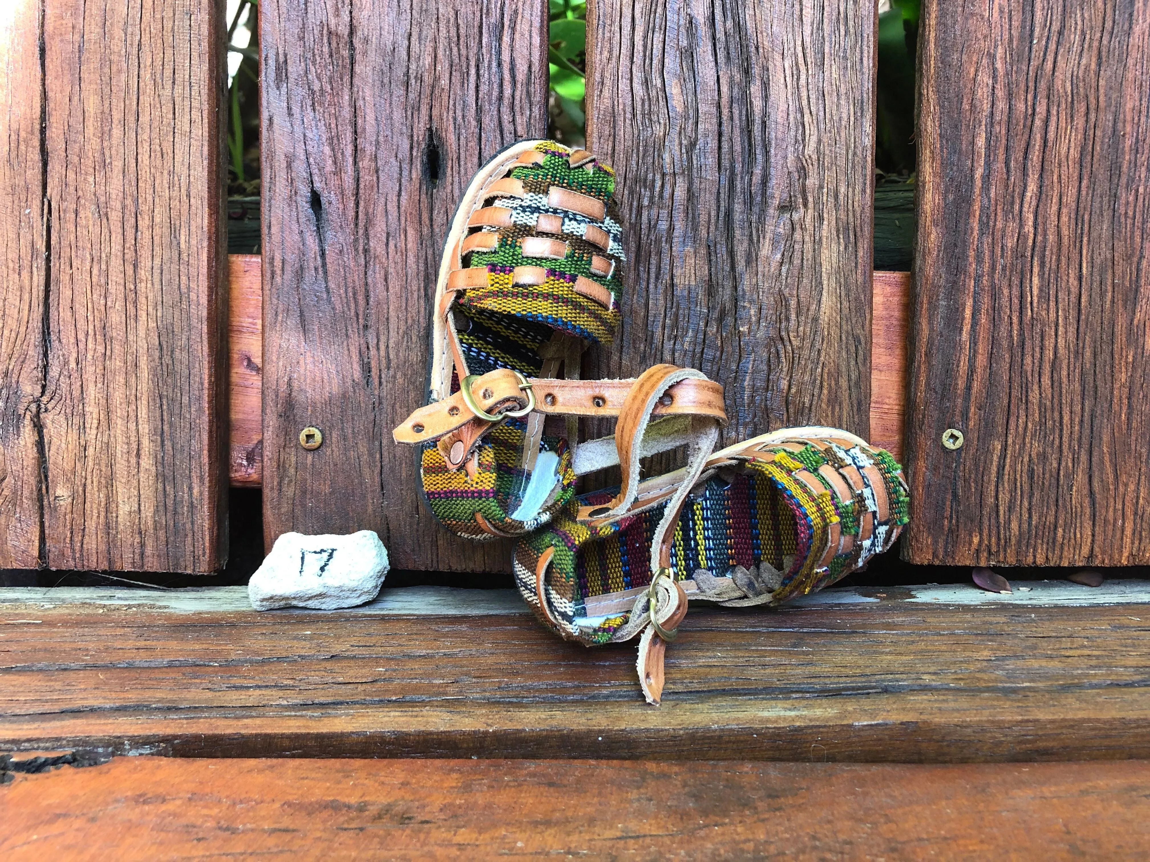 Size 17 Kid's Huarache Sandals - Rainbow