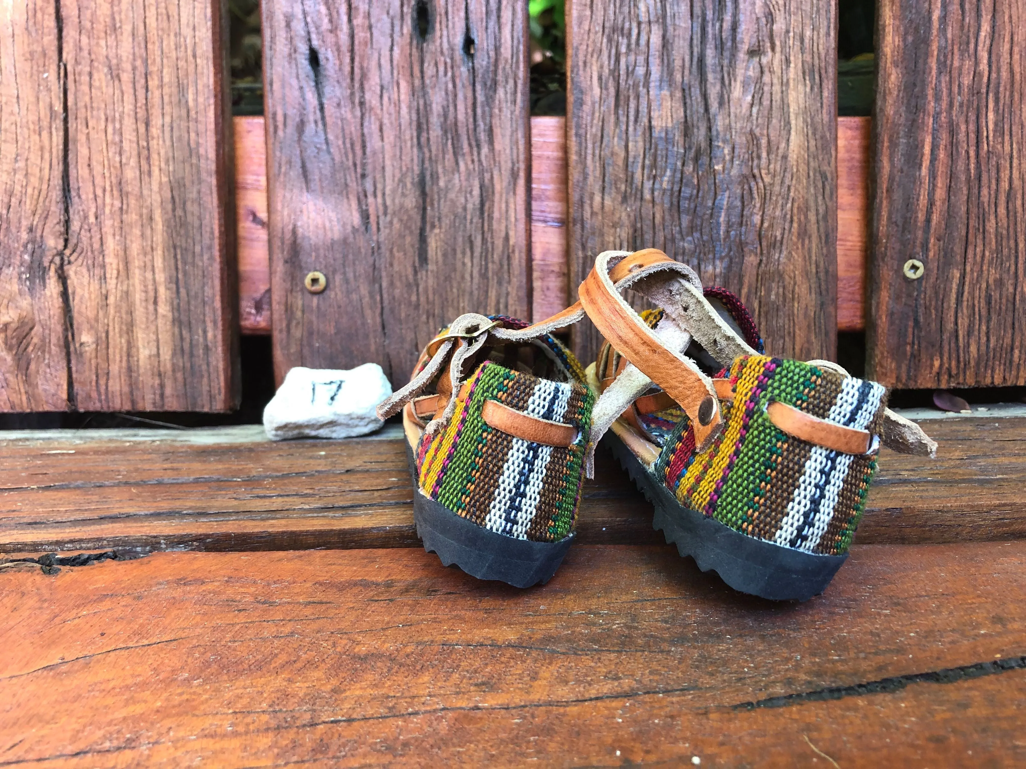 Size 17 Kid's Huarache Sandals - Rainbow