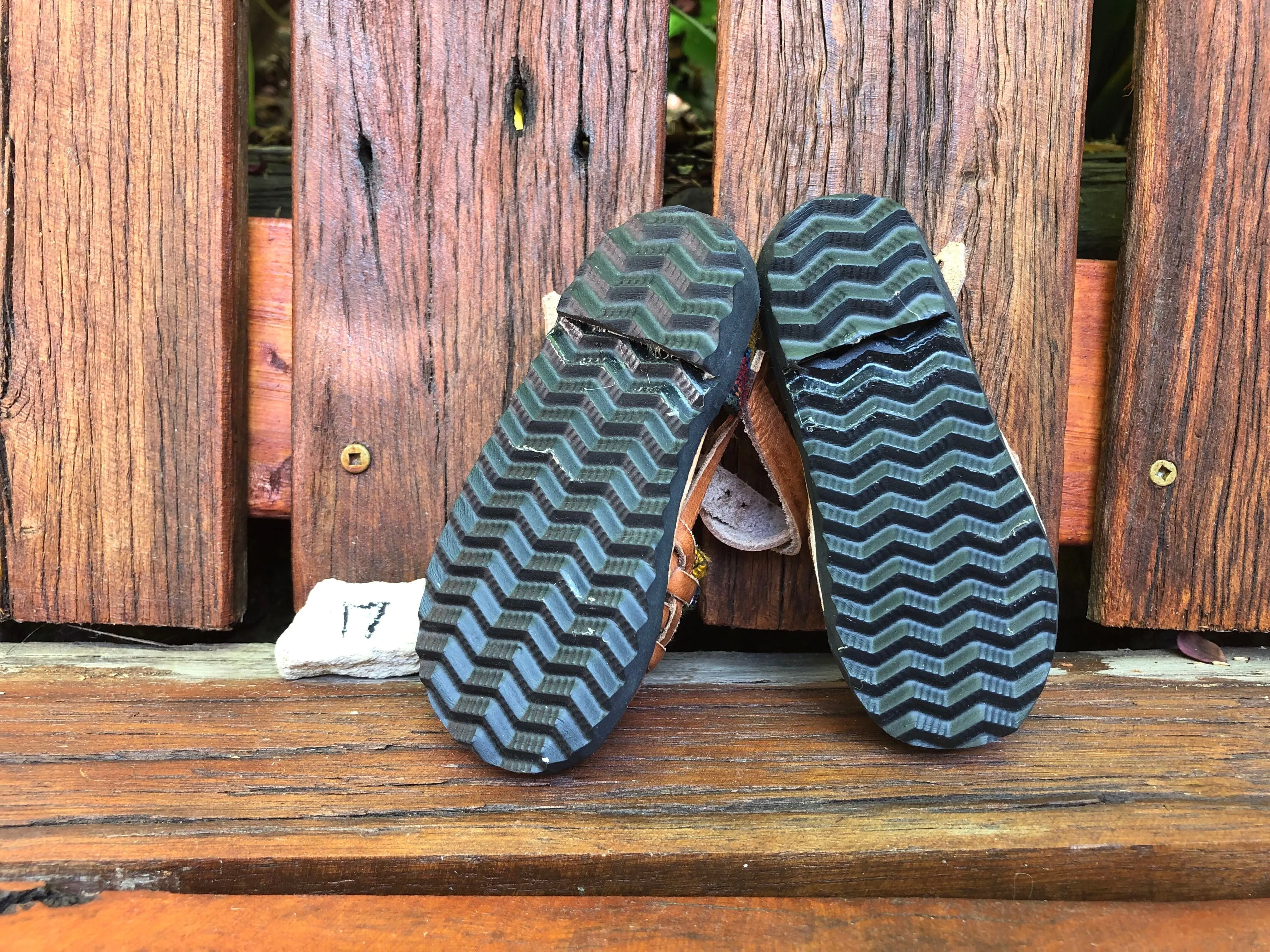 Size 17 Kid's Huarache Sandals - Rainbow