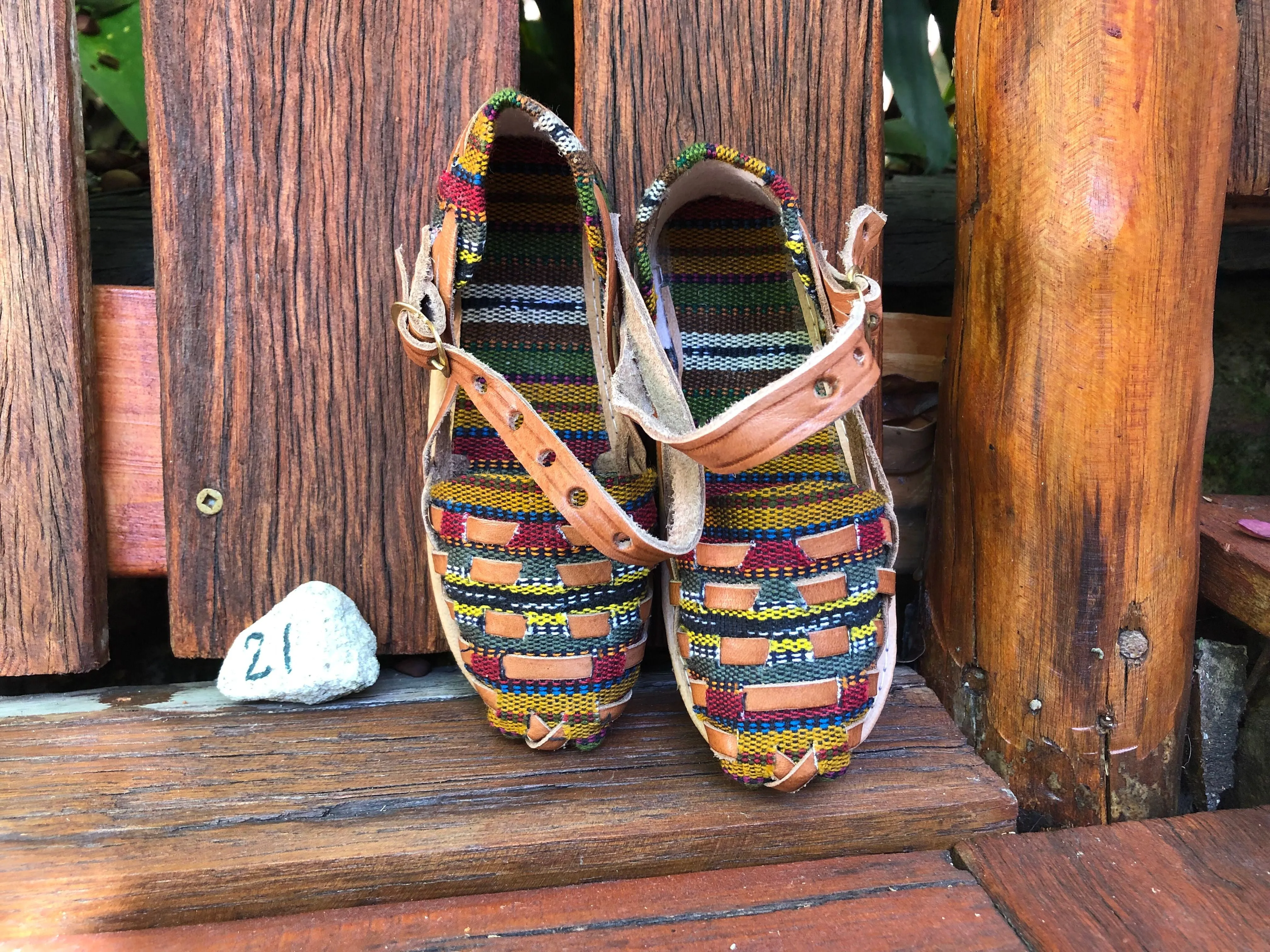 Size 21 Kid's Huarache Sandals - Rainbow