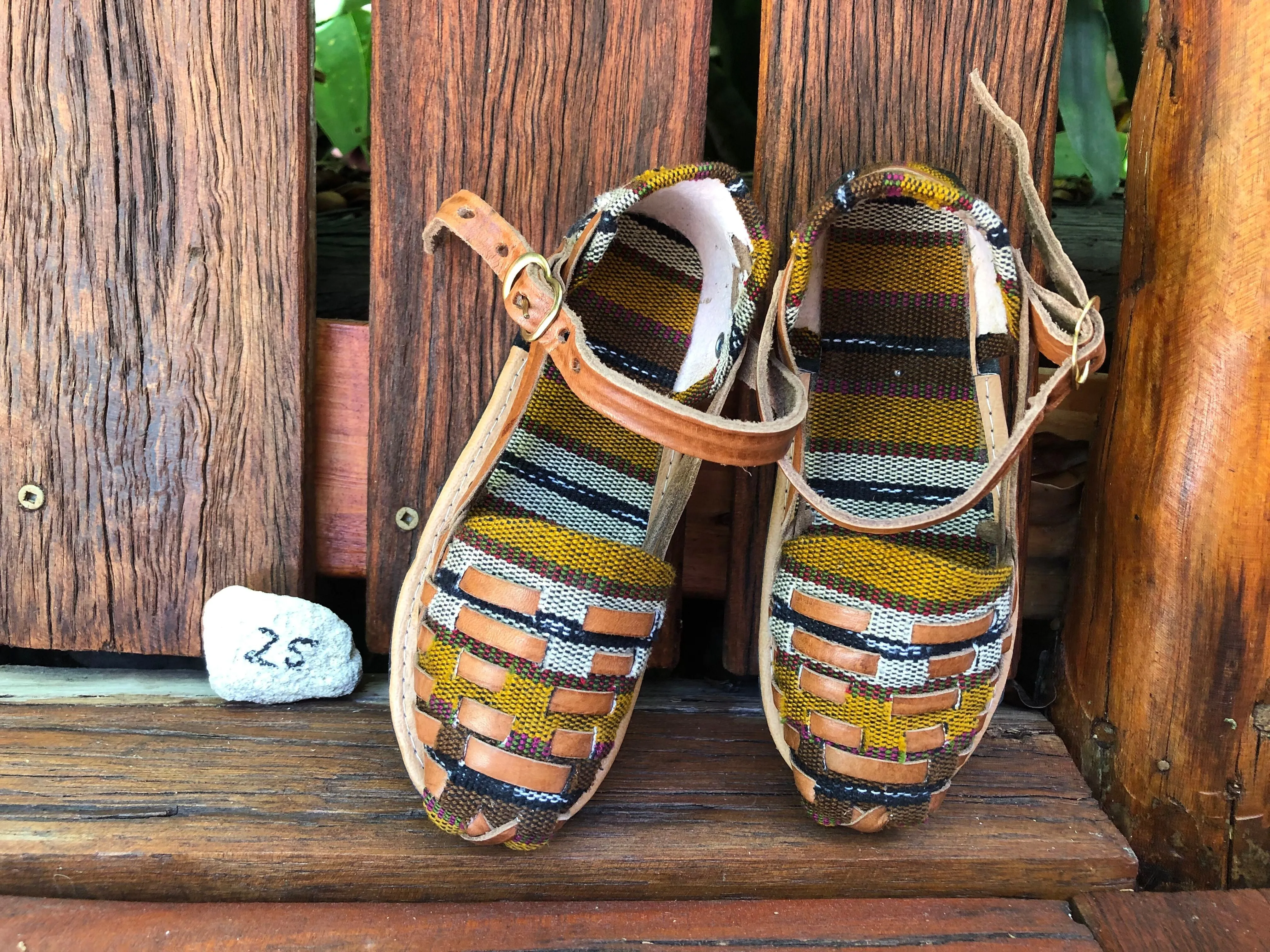Size 25 Kid's Huarache Sandals - Mustard