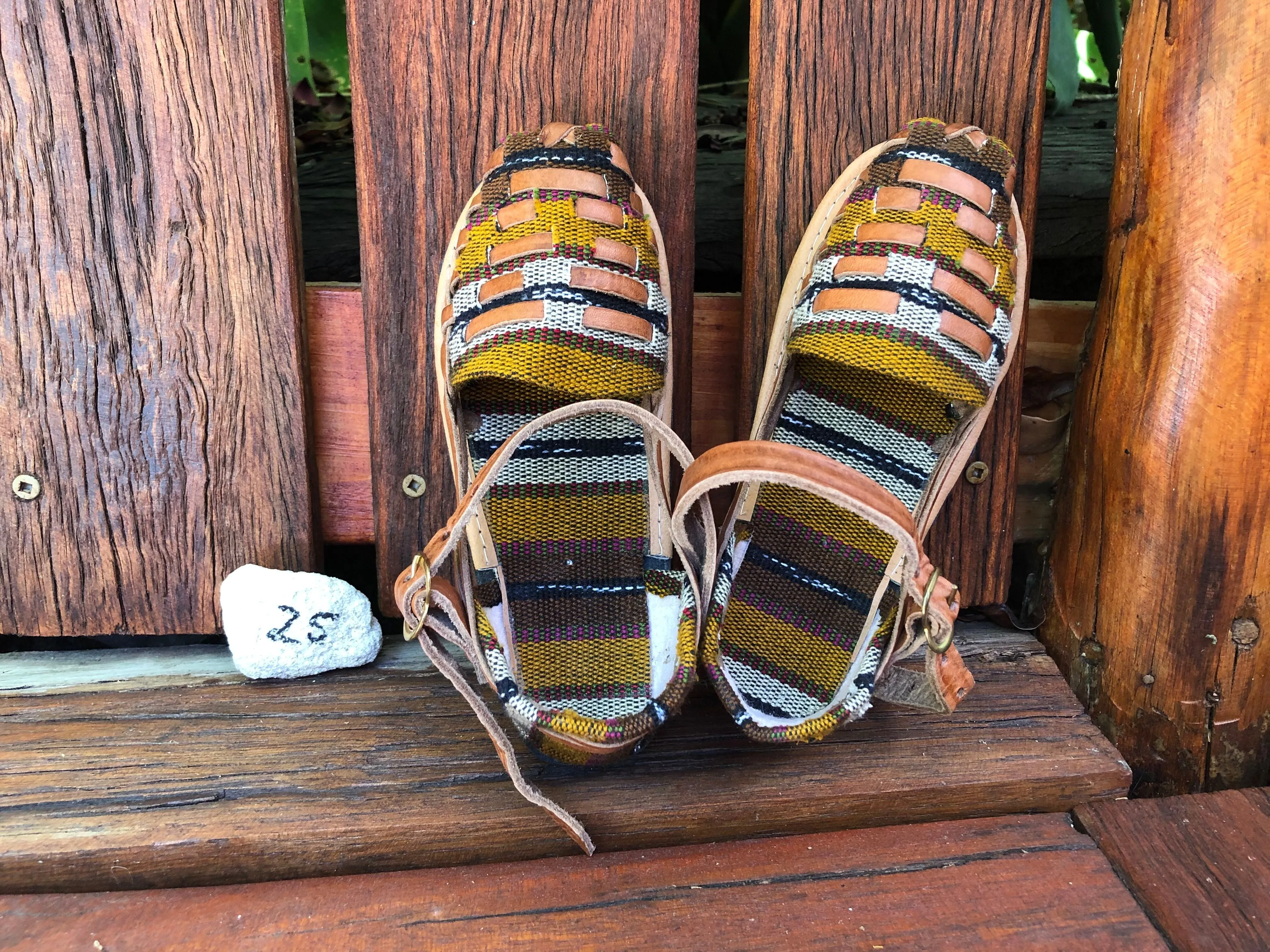 Size 25 Kid's Huarache Sandals - Mustard