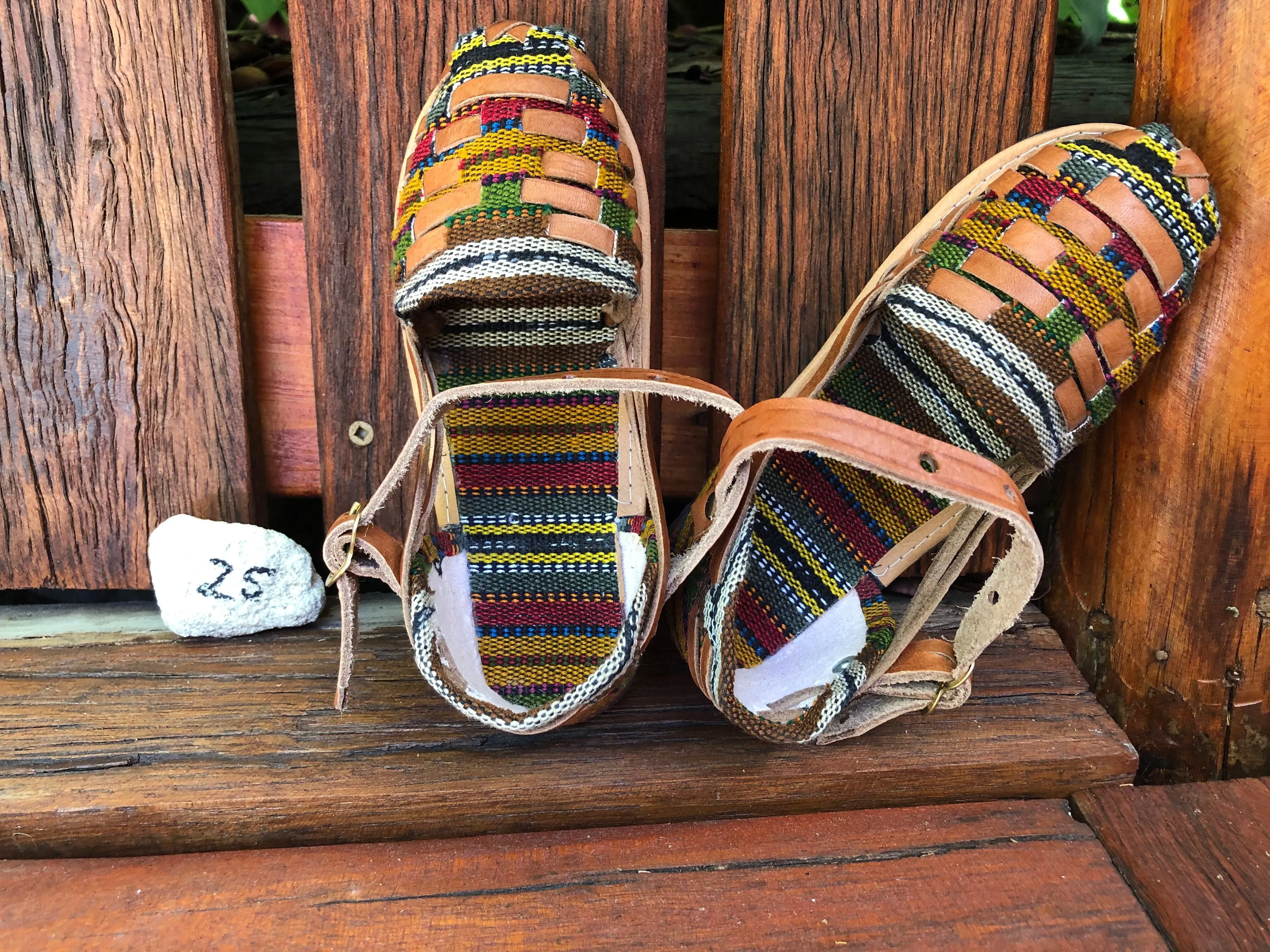 Size 25 Kid's Huarache Sandals - Rainbow