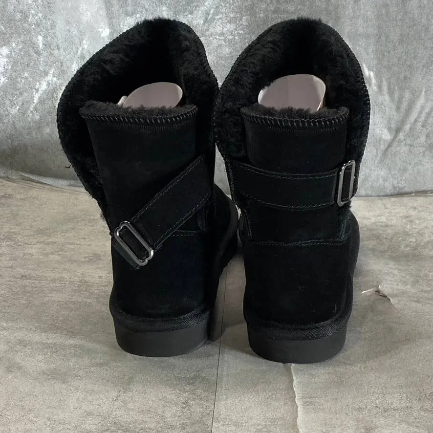 STYLE & CO Women's Black Teenyy Cold-Weather Faux-Fur Spilt-Shaft Boots SZ 7