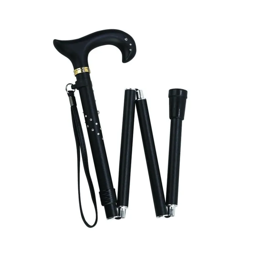 SWAROVSKI FOLDING CANE-BLACK