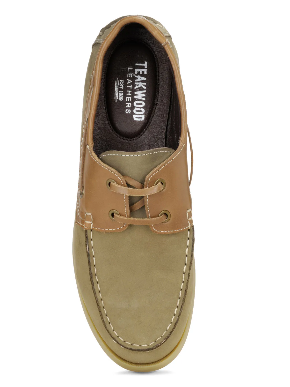 Teakwood Leather Men's Grey Slip-ons Shoes