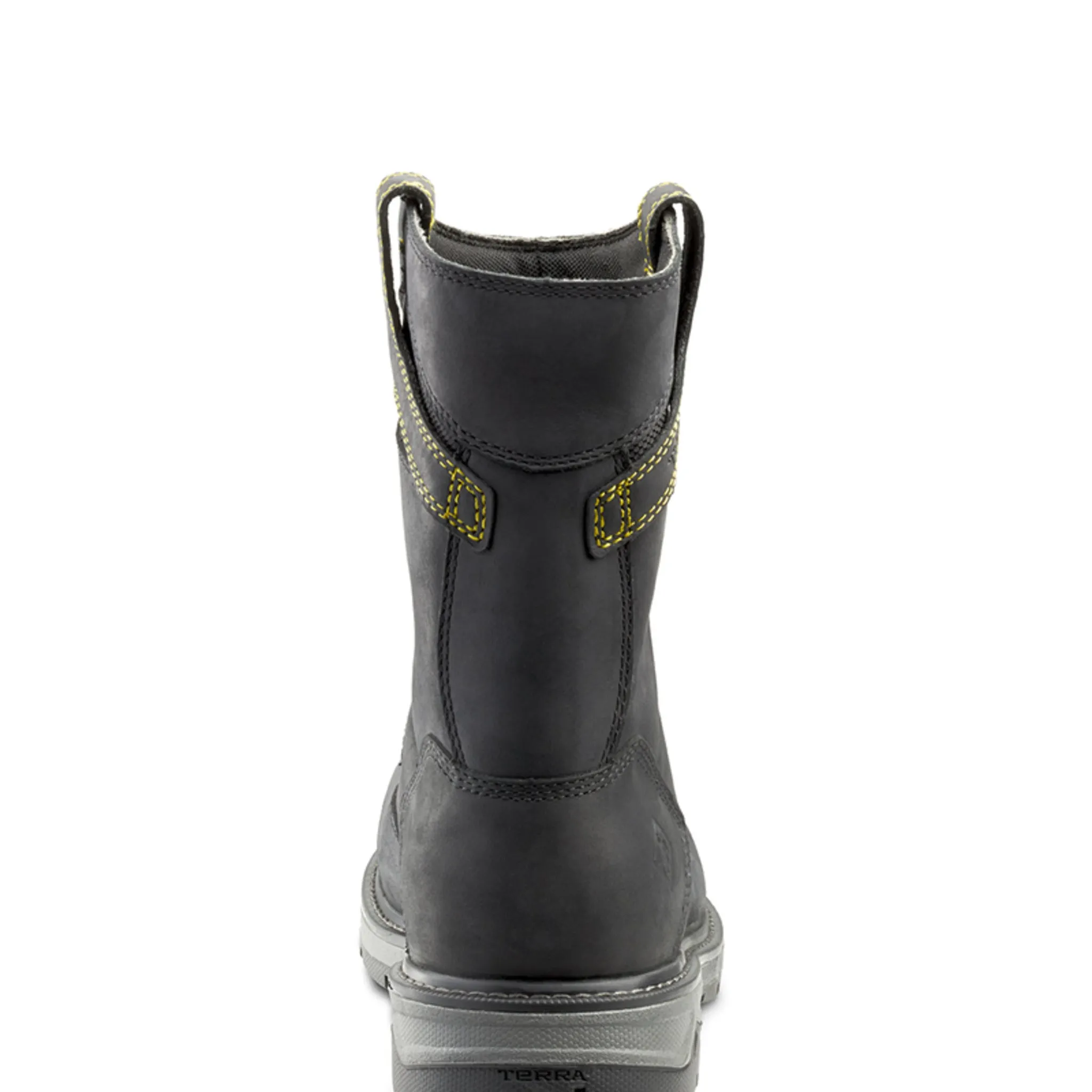 Terra Men's Safety Work Boots Patton Wellington 8" Leather Waterproof with Composite Toe and Plate | Sizes 3-15