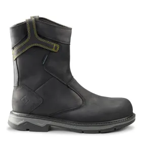 Terra Men's Safety Work Boots Patton Wellington 8" Leather Waterproof with Composite Toe and Plate | Sizes 3-15