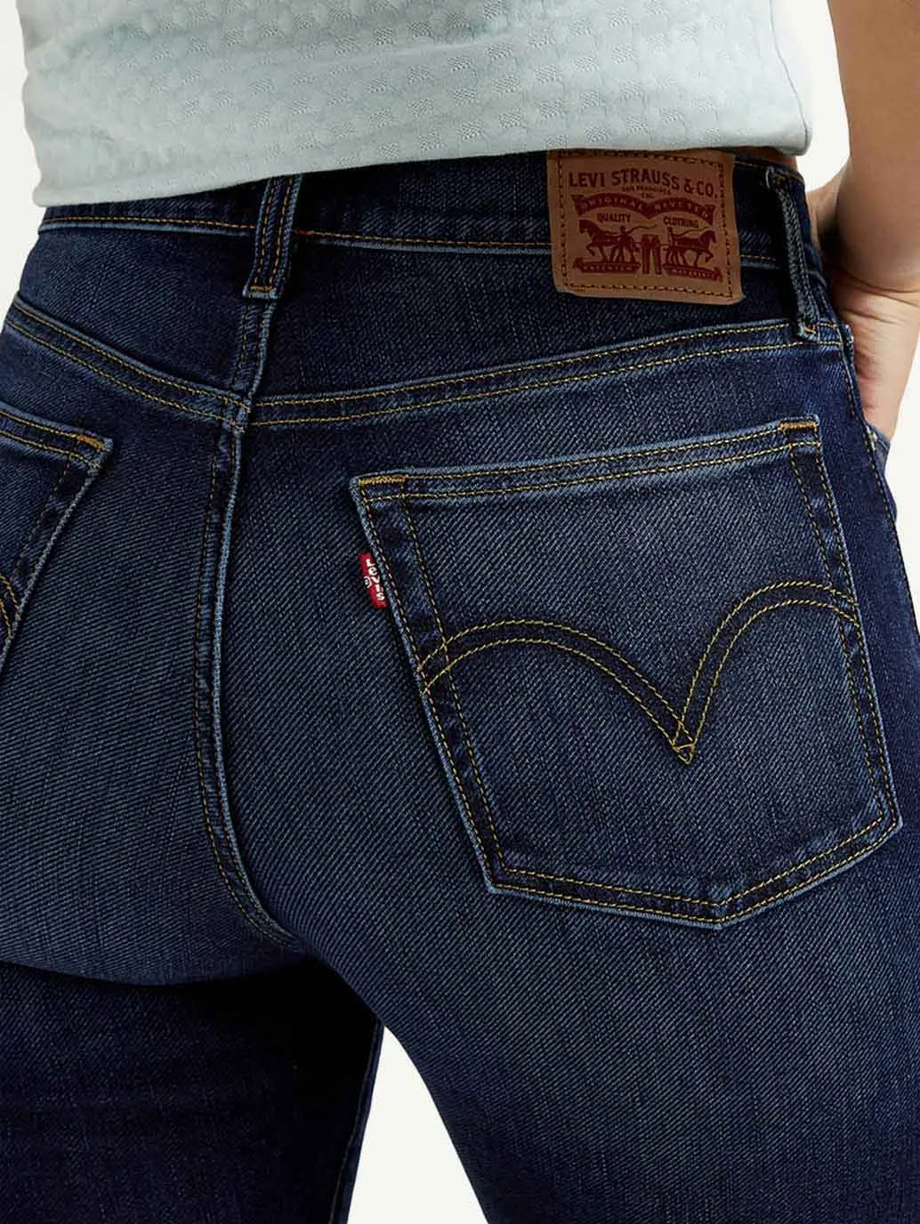 Women's High Rise Straight Fit Navy Jeans