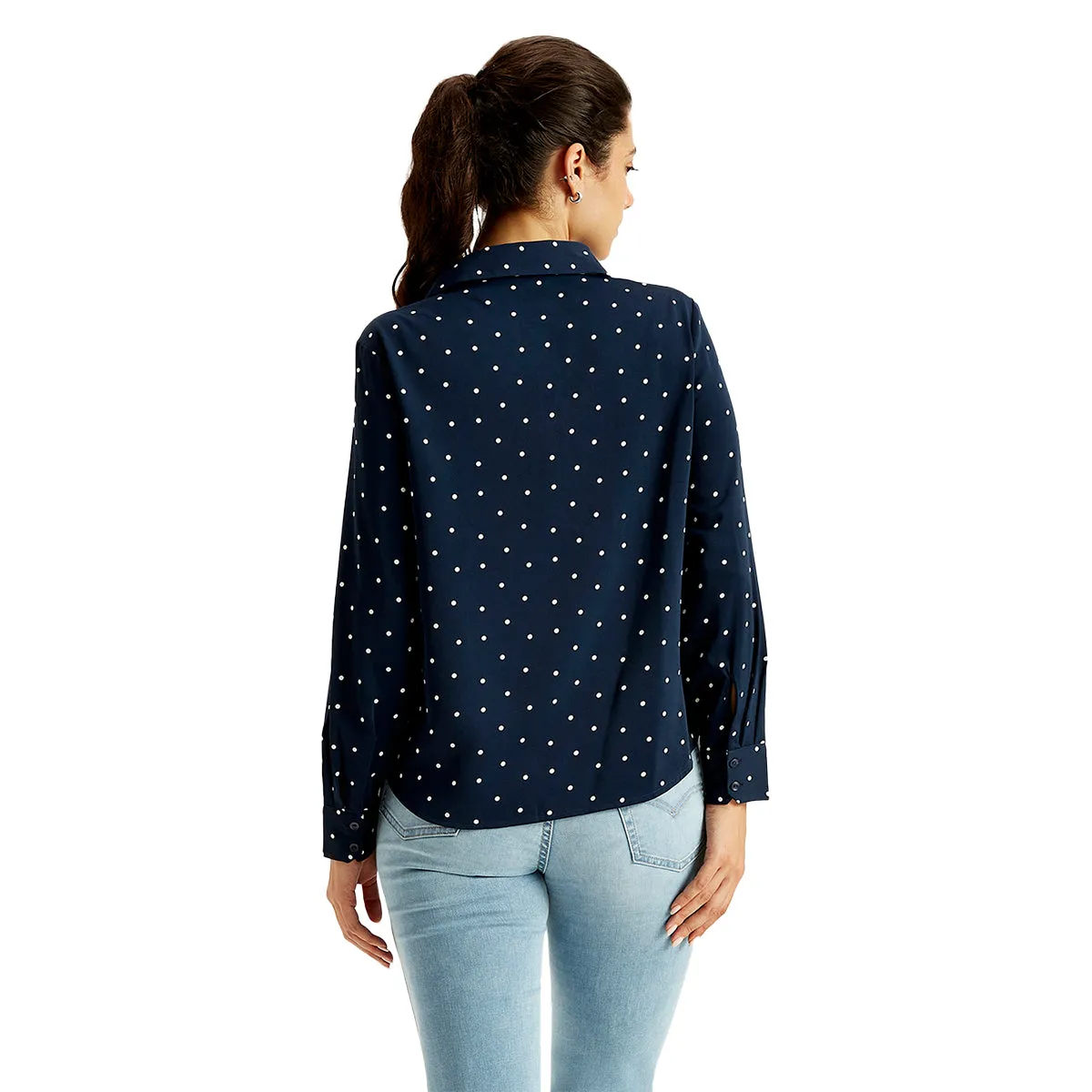 Women's Polka Dot Regular Fit Shirt